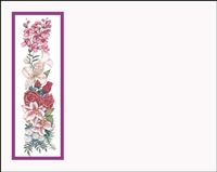 Falls 625 Enclosure Card - Assorted Flowers with a Violet Border