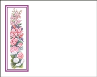 Falls 630 Enclosure Card - Assorted Flowers with a Purple Border