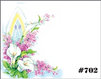 Falls 702  Enclosure Card - Church Window with Lily