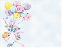 Falls 771  Enclosure Card - Baby with Balloons