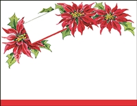 Falls 806  Enclosure Card - Red Flowers and Holly