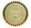 1.75" Embossed Gold Foil Seal For Certificates