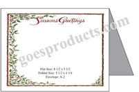 Seasons Greetings with Holly Baronial Card