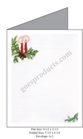 Candles on Pine with Holly Baronial Card