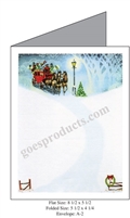 Sleigh Ride Snowy Night Baronial Card