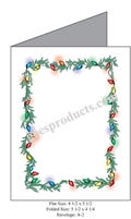 Christmas Lights with Garland Baronial Card