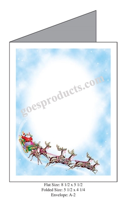 Santa's Sleigh Baronial Card