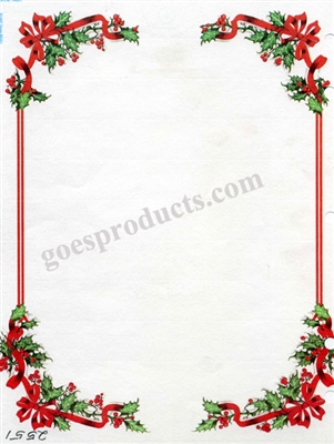 Ribbon and Holly Border