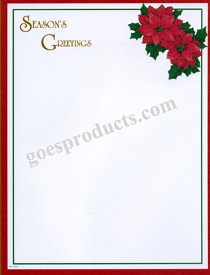 Seasons Greetings - Poinsettias