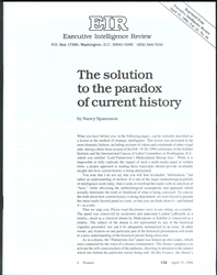 The solution to the paradox of current history