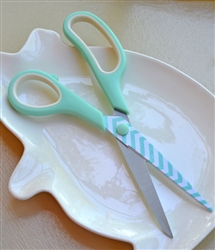 Aqua Chevron Large Scissors