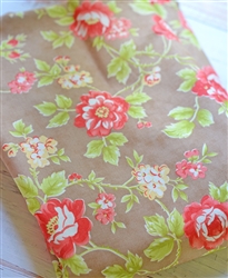 Brown  Floral Backing