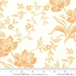 Cream w/ Orange Floral Backing