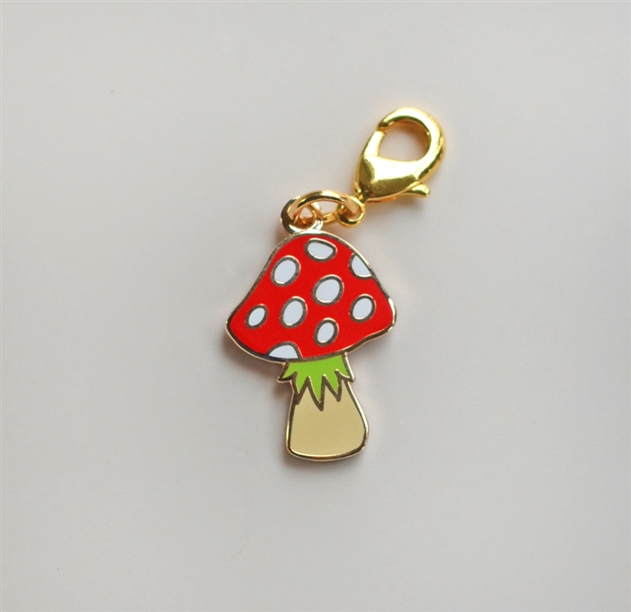 Mushroom Zipper Pull