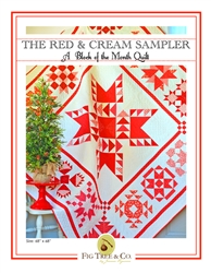 Classic Red & Cream Sampler BOM PATTERN SET