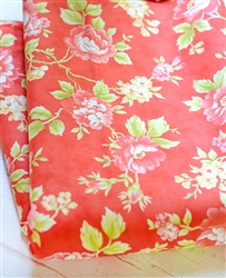 Red Floral Backing