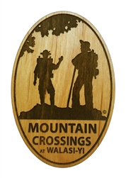 Mountain Crossings Wooden Magnet