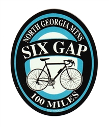 Six Gap Bicyclist Ride Sticker