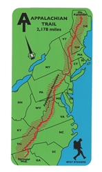 Full Appalachian Trail Map Sticker