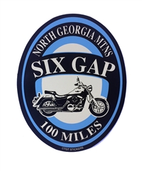 Six Gap Motorcycle Ride Sticker