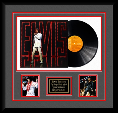 Elvis Presley '68 Comeback Special Vinyl Album Collage Frm.