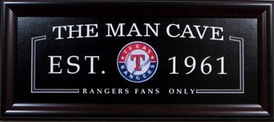 Texas Rangers The Man Cave Sign