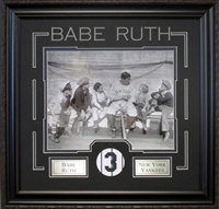 Babe Ruth 11x14 w/Kids in Dugout Framed