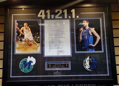 Dirk Nowitzki Signed 41.21.1 Collage Framed