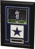 Dak Prescott Signed 8x10 w/Drop Down Logo Frm.