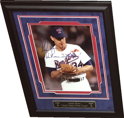 Nolan Ryan "Blood" 8x10 Framed w/inscription