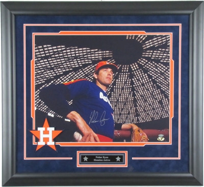 Nolan Ryan Signed and Framed 16x20