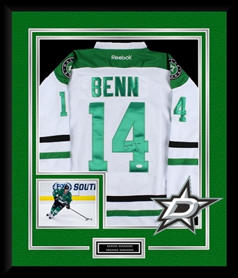 Jamie Benn Signed and Framed Stars Jersey