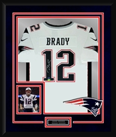 TOM BRADY SIGNED & DELUXE FRAMED PATRIOTS JERSEY