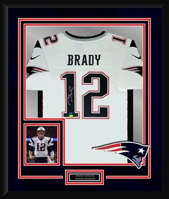 TOM BRADY SIGNED & DELUXE FRAMED PATRIOTS JERSEY