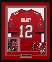 TOM BRADY SIGNED & DELUXE FRAMED BUCS JERSEY