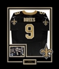 DREW BREES SIGNED & DELUXE FRAMED JERSEY