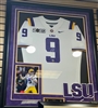 Joe Burrow Signed & Deluxe Framed LSU Jersey