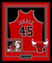Michael Jordan #45 Signed & Framed Red Bulls Jersey, UDA