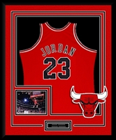 Michael Jordan #23 Signed & Framed Red Bulls Jersey, UDA