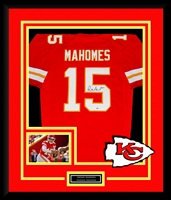Patrick Mahomes Signed and Framed Chiefs Jersey