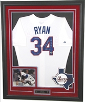 Nolan Ryan Signed & Framed Jersey w/5 Inscriptions