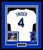 Duke Snider Signed and Framed Brooklyn Dodgers Jersey