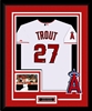 Mike Trout Signed & Framed White Angels Jersey