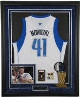 Custom Jersey Framing w/Photo, Logo, Floating Card and Ticket