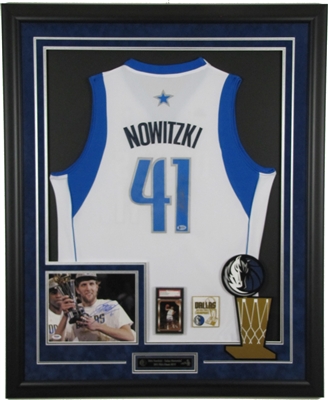Custom Jersey Framing w/Photo, Logo, Floating Card and Ticket