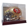 Deluxe Full Size Football Helmet Case Wood Base