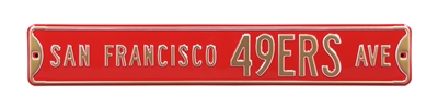 San Francisco 49ers Street Sign