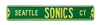 Seattle Super Sonics Street Sign