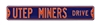 Utep Miners Street Sign