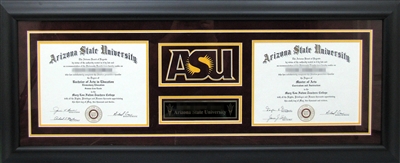 Dual Diploma Custom Framing